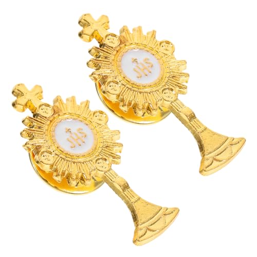 UKCOCO 2 Stück Knopfabzeichen auf der Brust Cross Pins für Frauen Anstecknadeln für Damen Kreuzbroschen für Damen Handbrosche Sicherheitsnadeln klein Zinklegierung Golden UKCOCO 2 Stück Knopfabzeichen auf der Brust Cross Pins für Frauen Anstecknadeln für Damen Kreuzbroschen für Damen Handbrosche Sicherheitsnadeln klein Zinklegierung Golden von UKCOCO