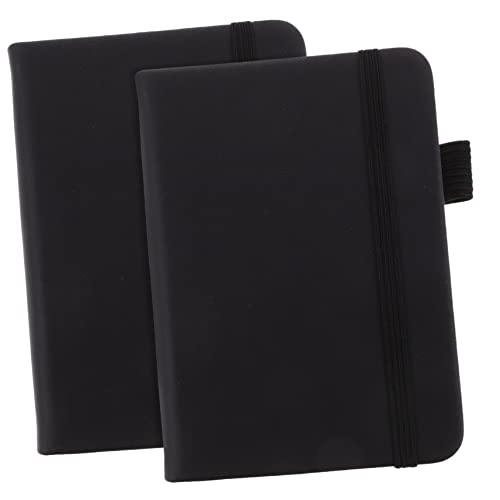 UKCOCO 2 Stück Kompaktes Tragbares Pocket Notebook Vielseitiger Notizblock im Taschenformat Leichtes Notizbuch für Tagebuch Ideen und Meetings Schwarz von UKCOCO