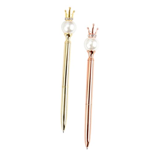 UKCOCO 2 Stück Metall Kugelschreiber mit Drehbarer Krone Glatte Schreibfunktion Business Stift Gold Roségold Ergonomisch und Nachfüllbar für Büro und Werbung UKCOCO 2 Stück Metall Kugelschreiber mit Drehbarer Krone Glatte Schreibfunktion Business Stift Gold Roségold Ergonomisch und Nachfüllbar für Büro und Werbung von UKCOCO