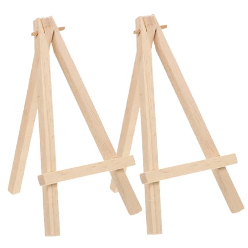 UKCOCO 2 Stück Mini Staffelei aus Holz Klappbar Tisch Display für Fotos Karten und Kunstwerke Vielseitiger Halter für Partys Hochzeiten und Veranstaltungen von UKCOCO