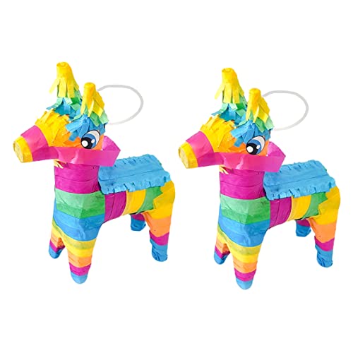 UKCOCO 2 Stück Pinata für Fiesta Bunte Lama Form für Geburtstagsfeiern und Cinco De Mayo Dekorativ Süßigkeiten Befüllbar für Familienfeiern und Partys von UKCOCO