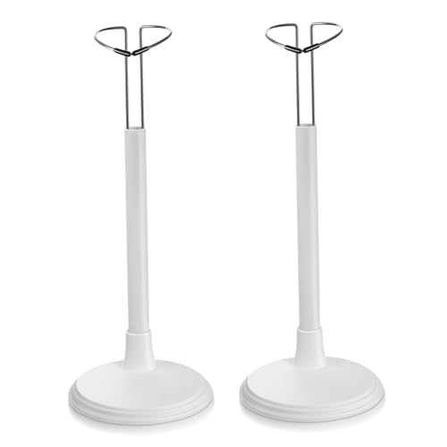 UKCOCO 2 Stück Puppenständer aus Robustem PVC Tragbarer Doll Display Rack für Puppen Platzsparend und Leicht für Zuhause und Laden Weiß von UKCOCO