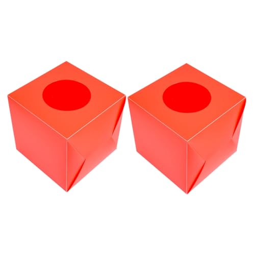 UKCOCO 2 Stück Rote Multifunktionale Lotterieboxen für Spenden Wahlurne Sammelbox Party und Meeting Raffle Tragbare Aufbewahrungsbehälter für Bälle und Tickets von UKCOCO