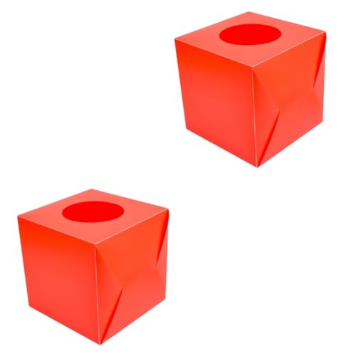 UKCOCO 2 Stück Rote Spendenbox aus Kunststoff Abstimmungsbox für Verlosungen Vorschläge und Spenden für Partys und Besondere Anlässe Transparentes Design für Faire Teilnahme von UKCOCO