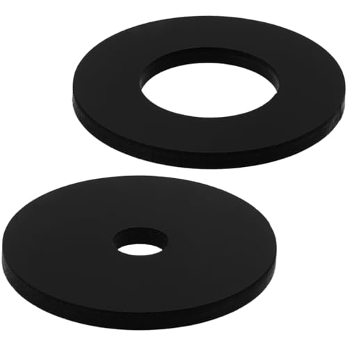UKCOCO 2 Stück Router Tisch Einlegeplatte Teilig Doppelloch Elektrisch Holzfräse Zubehör Einfache Vielseitig Kompatibel Langlebig Schwarz von UKCOCO