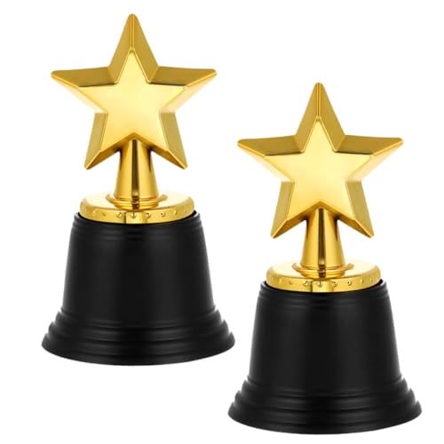 UKCOCO 2 Stück Sporttrophäe Trophäenpreis Feiertagstrophäe Jubeltrophäe Feier-trophäen-requisite Kleine Trophäe Mini -trophäe Sterne-trophäe Trophäen Vergeben Kleine Pokalübergabe Plastik von UKCOCO