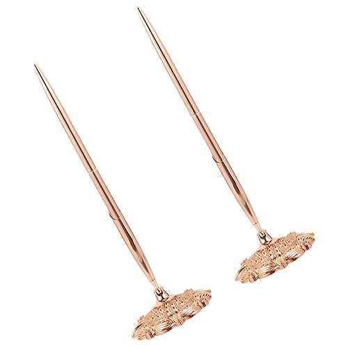 UKCOCO 2 Stück Teiliges Metall Kugelschreiber für Schreibtisch Tischbefestigter Unterschriften Stift Schnelltrocknende Robustes Business Accessoire Elegantem Roségold UKCOCO 2 Stück Teiliges Metall Kugelschreiber für Schreibtisch Tischbefestigter Unterschriften Stift Schnelltrocknende Robustes Business Accessoire Elegantem Roségold von UKCOCO