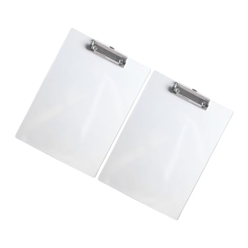 UKCOCO 2 Stück Transparente Pet Klemmbrett Schreibunterlage mit Clip Strapazierfähig und Flexibel für Büro Schule und Unterwegs Teiliges Leicht und Bruchsicher für Dokumente und Notizen UKCOCO 2 Stück Transparente Pet Klemmbrett Schreibunterlage mit Clip Strapazierfähig und Flexibel für Büro Schule und Unterwegs Teiliges Leicht und Bruchsicher für Dokumente und Notizen von UKCOCO