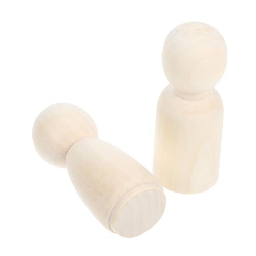 UKCOCO 2 Stück Unvollendete Holzpuppen für Diy Bastelprojekte Natürliche Holzfiguren für Kreative Gestaltung Jungen und Mädchen als von UKCOCO