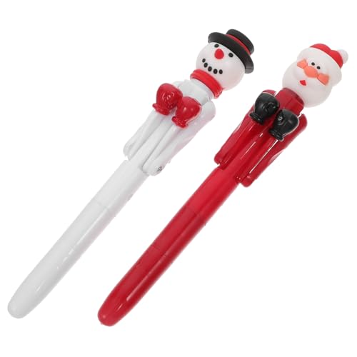 UKCOCO 2 Stück Weihnachts Kugelschreiber mit Interaktiver Boxfunktion Niedliche Weihnachtsmann und Schneemann Motive Kreative Geschenkidee für Schüler Büro und Weihnachtsfeiern UKCOCO 2 Stück Weihnachts Kugelschreiber mit Interaktiver Boxfunktion Niedliche Weihnachtsmann und Schneemann Motive Kreative Geschenkidee für Schüler Büro und Weihnachtsfeiern von UKCOCO