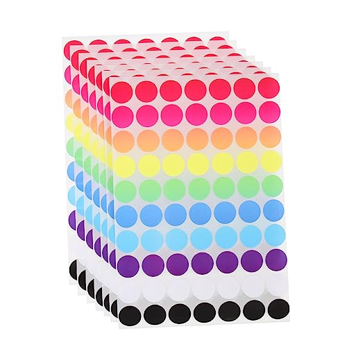 UKCOCO 20 Blatt Bunte Punktaufkleber Selbstklebende Runde Etiketten für Büro Heimorganisation und Klassifizierung von Gegenständen UKCOCO 20 Blatt Bunte Punktaufkleber Selbstklebende Runde Etiketten für Büro Heimorganisation und Klassifizierung von Gegenständen von UKCOCO