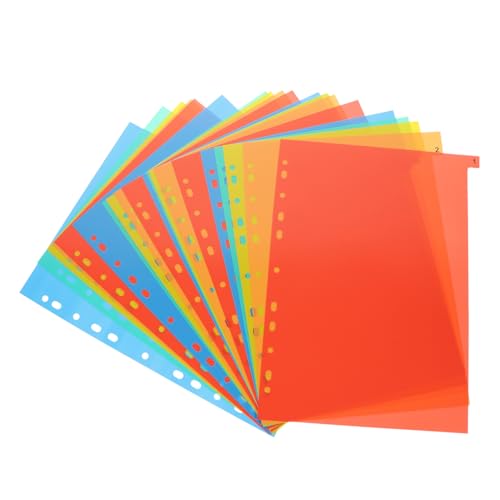 UKCOCO 20 Blatt Ordner Trennblätter aus Stabilem Kunststoff Bunte Indexseiten für Ringbuch Langlebige Datei und Dokumententrenner für Schule Büro und Studium UKCOCO 20 Blatt Ordner Trennblätter aus Stabilem Kunststoff Bunte Indexseiten für Ringbuch Langlebige Datei und Dokumententrenner für Schule Büro und Studium von UKCOCO