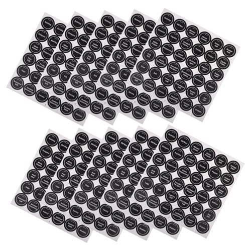 UKCOCO 20 Blatt Runde Gewürzgläser Etiketten Selbstklebend Wasserfest Schwarz für Küchengewürze Leicht zu Reinigende DIY Fähige Aufkleber mit Klarer für Ordnung Ihrer UKCOCO 20 Blatt Runde Gewürzgläser Etiketten Selbstklebend Wasserfest Schwarz für Küchengewürze Leicht zu Reinigende DIY Fähige Aufkleber mit Klarer für Ordnung Ihrer von UKCOCO