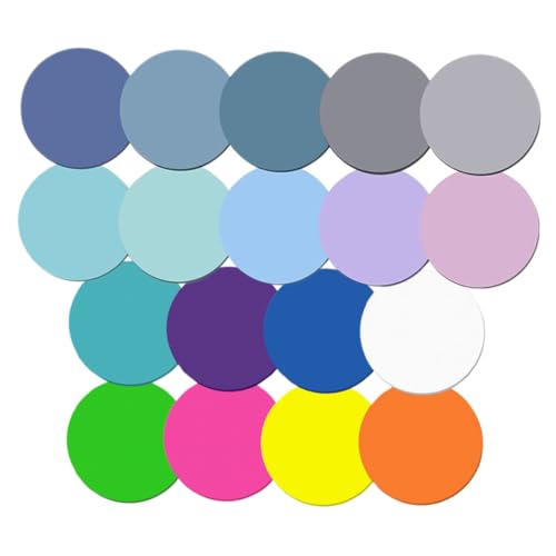UKCOCO 20 Blatt Runde Pet Halbtransparente Klebezettel Fluoreszierend Farben Ablösbar Vielseitig für Büro Schule Studium Organisation UKCOCO 20 Blatt Runde Pet Halbtransparente Klebezettel Fluoreszierend Farben Ablösbar Vielseitig für Büro Schule Studium Organisation von UKCOCO
