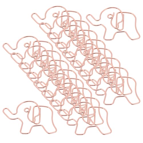 UKCOCO 20 Stück Büroklammern Roségold Metall Kleine Papierklammern Niedliche Tierform Lesezeichen Wiederverwendbar Für Büro Schule Zuhause Dekorative Organisation von UKCOCO