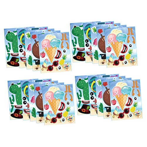 UKCOCO 20 Stück Hawaii Party Sticker Bunte Aufkleber für Dekoration und Kokosnuss Eiscreme Kaktus Flamingo und Flip Flops für Sommerfeiern und Urlaubsdekoration UKCOCO 20 Stück Hawaii Party Sticker Bunte Aufkleber für Dekoration und Kokosnuss Eiscreme Kaktus Flamingo und Flip Flops für Sommerfeiern und Urlaubsdekoration von UKCOCO