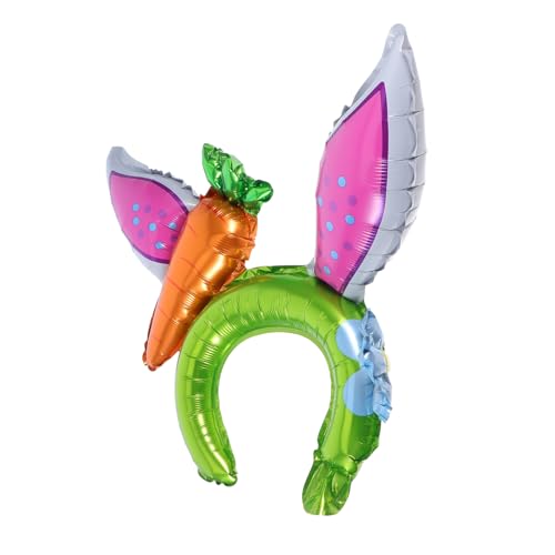 UKCOCO 20 Stück Kaninchen Ballon Kopfschmuck Ballon Stirnband Hasenohren Haarband Aufblasbar Party Kaninchen Kopfbedeckung Haarbänder Mit Hasenohren Haarbänder Kaninchen von UKCOCO