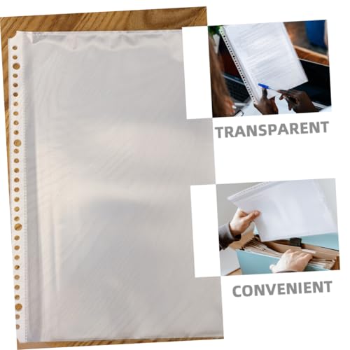 UKCOCO 20 Stück Klarsichthüllen Transparent Dokumentenmappe Einsteckhüllen für Schule Büro Zuhause Dokumentenschutz Organizer von UKCOCO