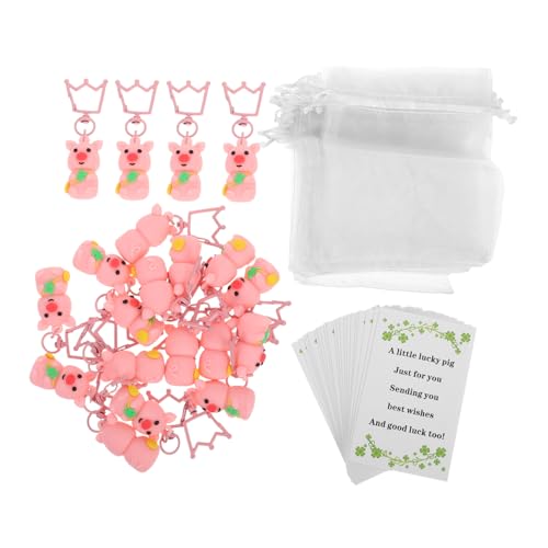 UKCOCO 20stücke Schwein Schlüsselanhänger Mit Glücksanhänger Für Handtaschen Niedliche Tieranhänger Für Feste Partys Und Inkl Praktischer Organza-tasche UKCOCO 20stücke Schwein Schlüsselanhänger Mit Glücksanhänger Für Handtaschen Niedliche Tieranhänger Für Feste Partys Und Inkl Praktischer Organza-tasche von UKCOCO