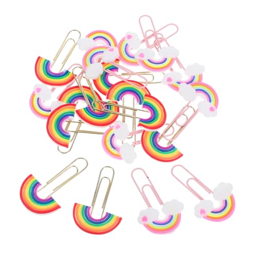 UKCOCO 20 Stück Teiliges Bunte Büroklammern aus Robustem PVC mit Starkem Halt Kleine Farbige Lesezeichen und Dokumentenklammern für Schule Büro und Vielseitigen Einsatz von UKCOCO