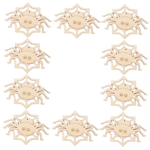 UKCOCO 20 Stück Teiliges Halloween Holzscheiben Unfertige Holz Dekorationen mit Spinnennetz und Spinnen Gravur Leichtgewichtige DIY Bastelstücke für Party und Fensterdeko Robustes UKCOCO 20 Stück Teiliges Halloween Holzscheiben Unfertige Holz Dekorationen mit Spinnennetz und Spinnen Gravur Leichtgewichtige DIY Bastelstücke für Party und Fensterdeko Robustes von UKCOCO