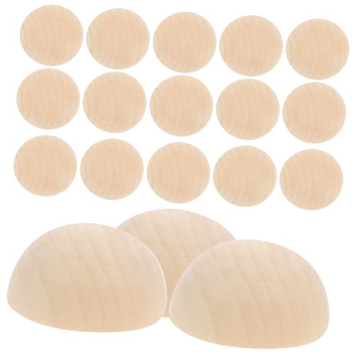 UKCOCO 20 Stück Teiliges Natürliche Halbe Holzkugeln Glatte Mini Holzhalbkugeln zum Basteln Unvollendete Holz Halbkugeln ohne Risse Vielseitig für DIY Projekte und Dekoration UKCOCO 20 Stück Teiliges Natürliche Halbe Holzkugeln Glatte Mini Holzhalbkugeln zum Basteln Unvollendete Holz Halbkugeln ohne Risse Vielseitig für DIY Projekte und Dekoration von UKCOCO