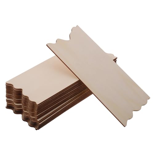 UKCOCO 20 Stück Unbehandelte Holzplaketten für Diy Projekte Rechteckige Holzschilder für Kreative Gestaltung Einfach zu Bohren Dekorieren Langlebig und Vielseitig Einsetzbar von UKCOCO