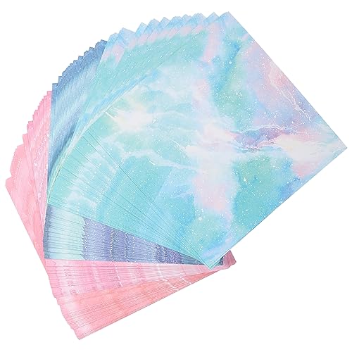 UKCOCO 200 Blatt Buntes Origami Papier Wasserfarben Himmel Quadratisches Faltpapier für DIY Bastelprojekte und Handwerk im Kindergarten UKCOCO 200 Blatt Buntes Origami Papier Wasserfarben Himmel Quadratisches Faltpapier für DIY Bastelprojekte und Handwerk im Kindergarten von UKCOCO