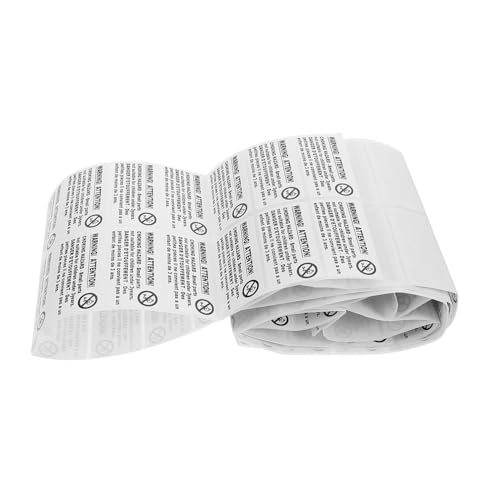 UKCOCO 200 Stück Anti Erstickungs Etikett Erstickungs Warnschilder Nicht Für 3 Jahren Aufkleber Nicht Für Warnschilder Erstickungs Warnschild Kraftpapier von UKCOCO