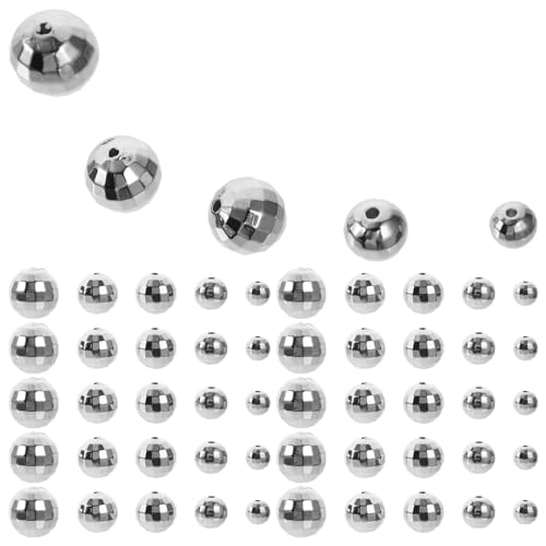 UKCOCO 200 Stück Disco Ball Perlen für DIY Schmuckherstellung Runde Glitzerperlen für Armbänder und Ohrringe Geeignet für Kreative Bastelprojekte von UKCOCO