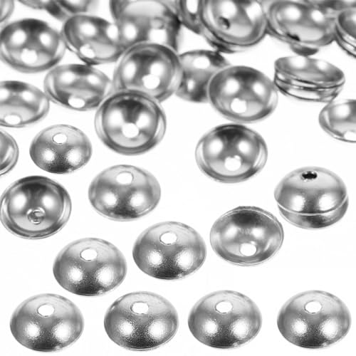 UKCOCO 200 Stück Perlenkappen für DIY Schmuckherstellung Halbrunde Spacer für Armbänder und Rostfrei und Langlebig für Kreative Bastelprojekte UKCOCO 200 Stück Perlenkappen für DIY Schmuckherstellung Halbrunde Spacer für Armbänder und Rostfrei und Langlebig für Kreative Bastelprojekte von UKCOCO