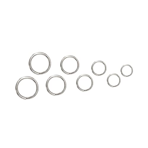 UKCOCO 200 Stück Schlüsselring Ringe Öffnungsringe für Schmuck Taschen Schlüsselanhänger Bastelprojekte Robuste und Leichte Split Ringe von UKCOCO