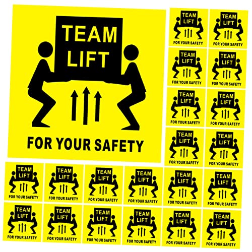 UKCOCO 200 Stück Team Lift Warnetiketten Selbstklebend Stark Haftend für Schwere Versandpakete Geeignet für Lager Indoor und Outdoor Einsatz von UKCOCO