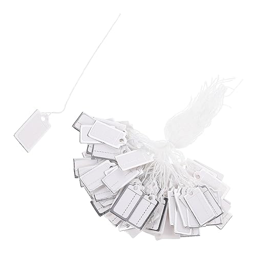 UKCOCO 200Stücke Preisschilder für Schmuck mit Schnur Hängeetiketten für Kleidung Langlebig und Leicht Beschriftungsfenster für Einfache Preisgestaltung UKCOCO 200Stücke Preisschilder für Schmuck mit Schnur Hängeetiketten für Kleidung Langlebig und Leicht Beschriftungsfenster für Einfache Preisgestaltung von UKCOCO