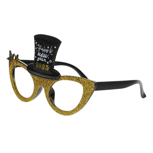 UKCOCO 2025 Performance-Requisiten brillen Partydekoration Party-Requisiten Neue Jahr Party Dekoration Lustige Nummernbrille Oval Neujahrsfeierbrille Partyzubehör Neujahrsbrille Stk von UKCOCO
