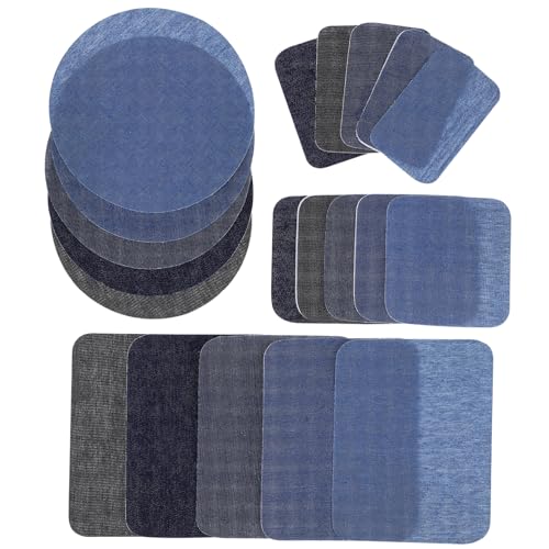 UKCOCO 20Stücke Jeansflicken zum Aufbügeln Praktische Reparaturpatches für Kleidung Langlebig und Vielseitig Einsetzbar für Jeans und Andere Textilien Schnell und Einfach von UKCOCO