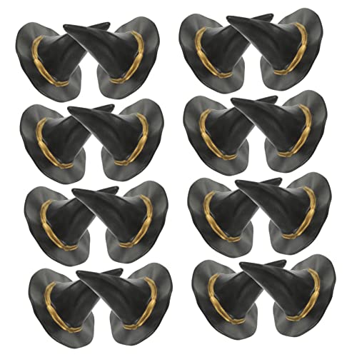 UKCOCO 24 Stück Teiliges Mini Hexenhüte Leichte Langlebige Halloween Deko Winzige Puppenhüte für DIY Basteln Sichere Mini Party Hats für Puppenhaus und Kinderzimmer Dekoration von UKCOCO