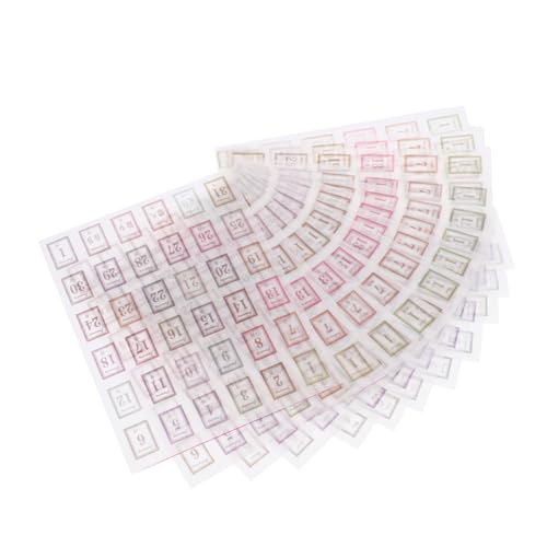 UKCOCO 24 Stück Teiliges Monatssticker mit Farbverlauf Selbstklebende Kalenderaufkleber für Planer und Notizbücher Vielseitige Scrapbooking und Journaling Sticker für Wochen und UKCOCO 24 Stück Teiliges Monatssticker mit Farbverlauf Selbstklebende Kalenderaufkleber für Planer und Notizbücher Vielseitige Scrapbooking und Journaling Sticker für Wochen und von UKCOCO
