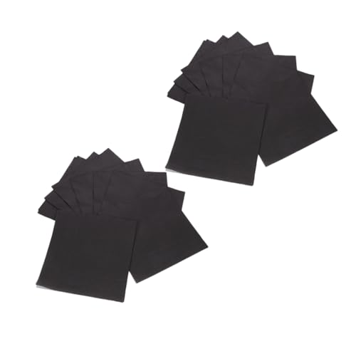 UKCOCO 25 Stück Mittagsserviette Servietten für Verlobungsfeiern Servietten für die Hochzeit Kosmetikservietten gedruckte Servietten kleine Servietten Dessert Servietten Papier Schwarz von UKCOCO