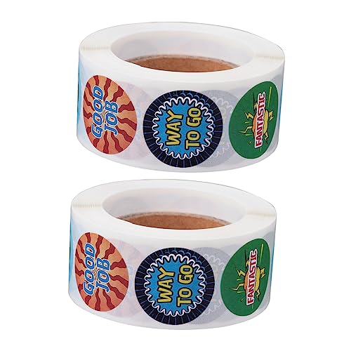 UKCOCO 2Rolle Klassenzimmer Aufkleber Kreative Lehrer Belohnungssticker Motivierende für Unterricht Selbstklebend Farbenfroh für Positive von UKCOCO