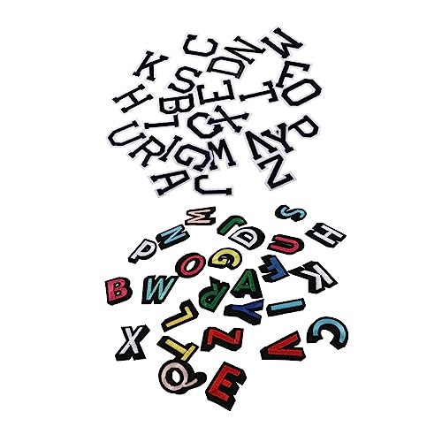 UKCOCO 2Sätze Alphabet Aufnäher von Eisen Stickpflaster DIY Stickerei Aufkleber für Kleidung Taschen und Handwerk von UKCOCO