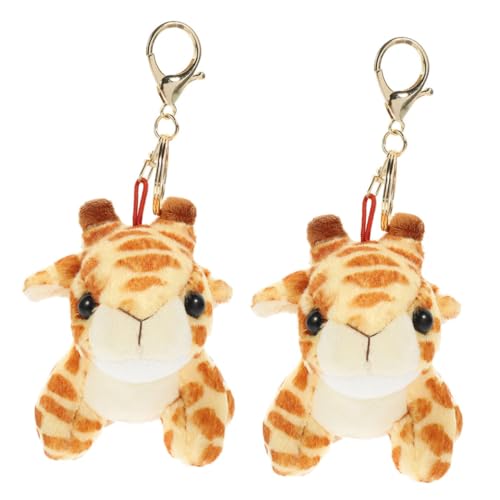 UKCOCO 2Stücke Giraffe Schlüsselanhänger Cartoon Tier Schlüsselring für Taschen Rucksäcke Farbenfrohes Plüschdesign Langlebig Charmant UKCOCO 2Stücke Giraffe Schlüsselanhänger Cartoon Tier Schlüsselring für Taschen Rucksäcke Farbenfrohes Plüschdesign Langlebig Charmant von UKCOCO