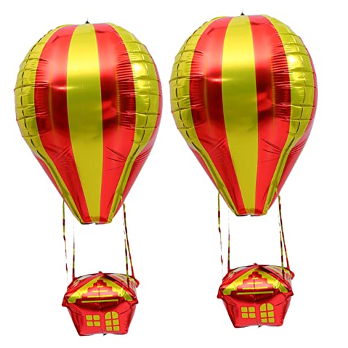UKCOCO 2Stücke Heißluftballon Folienballons Kreative Aluminiumfilm Ballons für Geburtstagsfeiern und Feste Dekorative Ballons Langlebig und Party Dekoration UKCOCO 2Stücke Heißluftballon Folienballons Kreative Aluminiumfilm Ballons für Geburtstagsfeiern und Feste Dekorative Ballons Langlebig und Party Dekoration von UKCOCO
