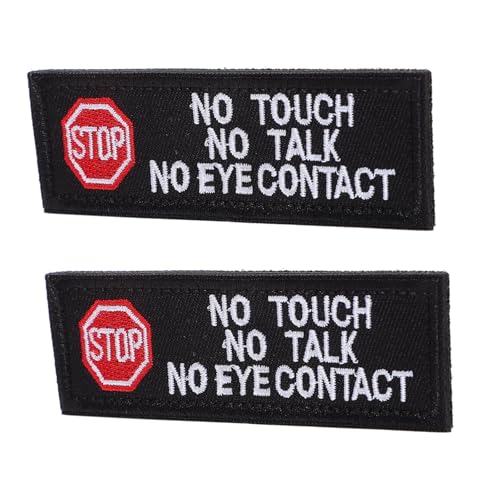 UKCOCO 2Stücke Hundegeschirr Patches Nicht Streicheln Ich Arbeite Aufnäher für Diensthundewesten Wiederverwendbare Patches für Hundetraining für Reaktive Haustiere von UKCOCO