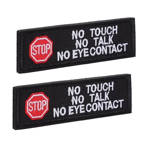 UKCOCO 2Stücke Hundegeschirr Patches No Eye Contact No Touch für Diensthunde Einfach Anbringbare Aufnäher für Reaktive Haustiere für Hundetraining und Servicehundewesten UKCOCO 2Stücke Hundegeschirr Patches No Eye Contact No Touch für Diensthunde Einfach Anbringbare Aufnäher für Reaktive Haustiere für Hundetraining und Servicehundewesten von UKCOCO