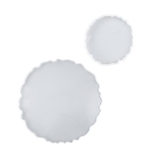 UKCOCO 2Stücke Silikon Tray Formen für DIY Tischdekoration Runde Epoxidharz Gießformen für Snacks Desserts und Mehr Einfaches Entformen nicht Klebrig von UKCOCO