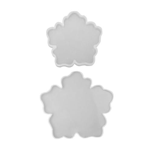 UKCOCO 2Stücke Silikonform für Blumenuntersetzer DIY Epoxidharz Gießform Hochwertigem Silikon für Bastelprojekte Sicher und von UKCOCO