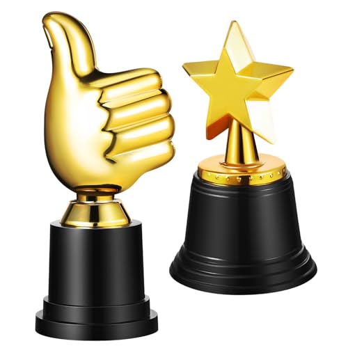 UKCOCO 2Stücke Trophäen für Stern Design für Sportwettbewerbe Auszeichnungen und Party Dekorationen Belohnung für Erfolge von UKCOCO