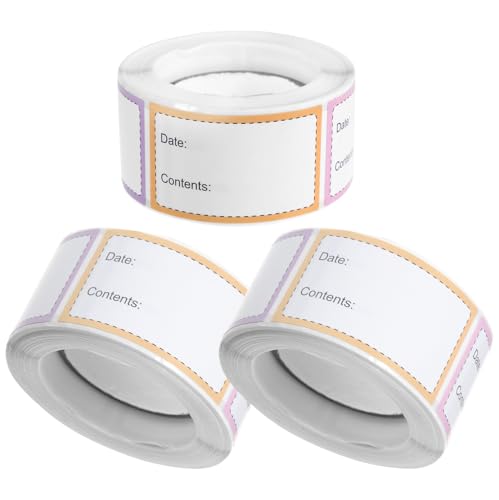 UKCOCO 3 Rollen Abnehmbare Lebensmitteldatenetiketten für Aufbewahrung Selbstklebende Etiketten für Kühlschrank und Gefrierprodukte Praktische und Sichere Beschriftungen für Zuhause und UKCOCO 3 Rollen Abnehmbare Lebensmitteldatenetiketten für Aufbewahrung Selbstklebende Etiketten für Kühlschrank und Gefrierprodukte Praktische und Sichere Beschriftungen für Zuhause und von UKCOCO