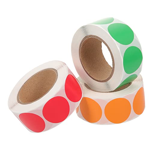 UKCOCO 3 Rollen Farbige Runde Punktaufkleber Selbstklebende Traffic Light Labels pro Vielseitige Markierungs und Organisationsetiketten für Büro Zuhause und Schule UKCOCO 3 Rollen Farbige Runde Punktaufkleber Selbstklebende Traffic Light Labels pro Vielseitige Markierungs und Organisationsetiketten für Büro Zuhause und Schule von UKCOCO
